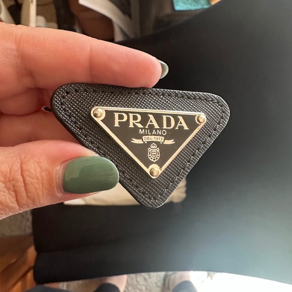 Prada Enamel Triangle Pin | NWOT - Picture 2 of 4